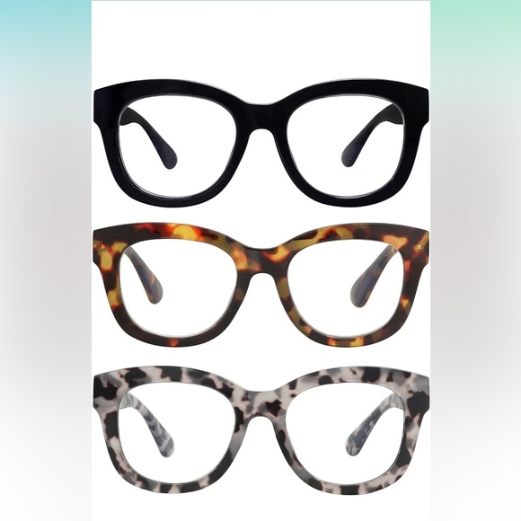 Accessories - 3 pack retro reading glasses. Blue light. New in box. Strength is 1.00